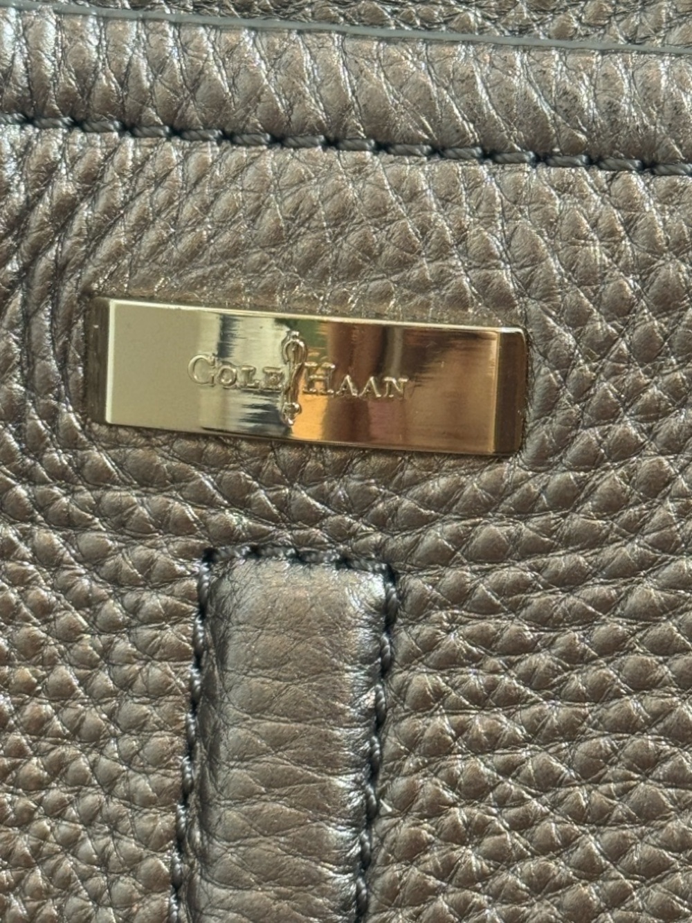 Cole Haan Metallic Handbag | Chic Statement Bag | Minimal Wear - Picture 2 of 7